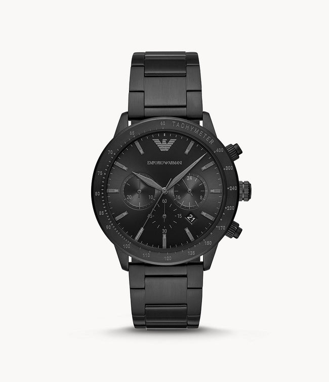 Emporio Armani Men’s Quartz Stainless Steel Black Dial 43mm Watch AR11242 Hover Image
