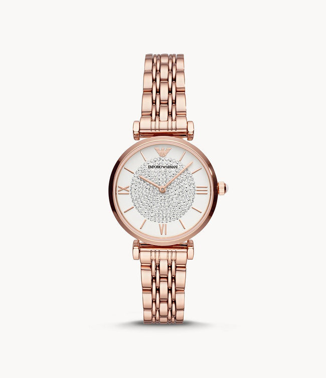 Emporio Armani Women’s Quartz Stainless Steel White Dial 32mm Watch AR11244 Hover Image