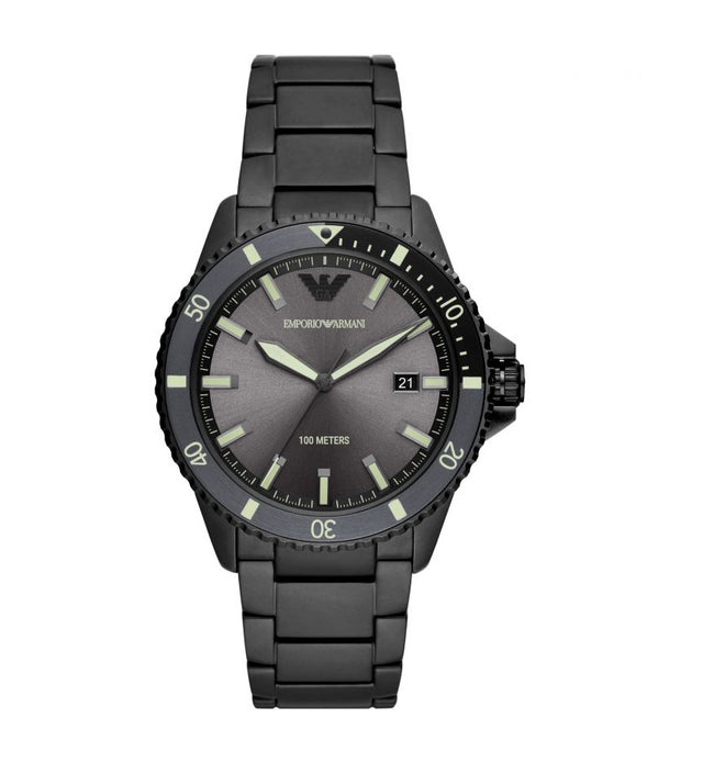 Emporio Armani Men’s Quartz Stainless Steel Grey Dial 42mm Watch AR11398 Hover Image
