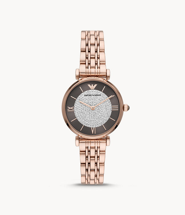 Emporio Armani Women’s Quartz Stainless Steel Brown Dial 32mm Watch AR11402 Hover Image