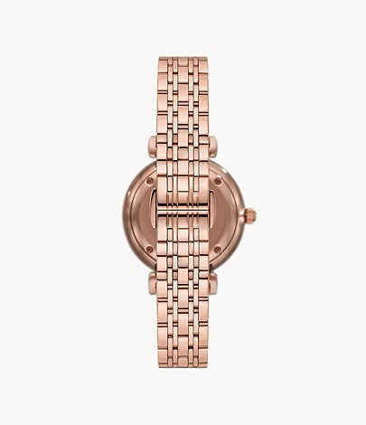 Emporio Armani Women’s Quartz Rose Gold Stainless Steel Silver Dial 32mm Watch AR11446 Main Image