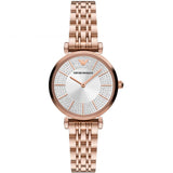 Emporio Armani Women’s Quartz Rose Gold Stainless Steel Silver Dial 32mm Watch AR11446