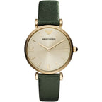 Emporio Armani Women’s Quartz Leather Strap Beige Dial 32mm Watch AR1726