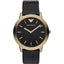 Emporio Armani Men’s Quartz Black Leather Strap Black Dial 42mm Watch AR1742