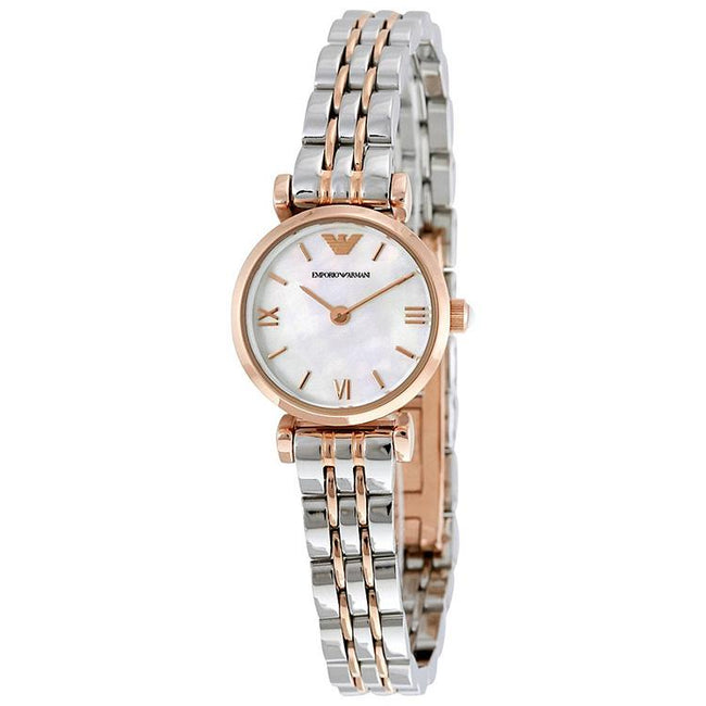 Emporio Armani Women’s Analog Stainless Steel Mother of Pearl Dial 22mm Watch AR1764 Hover Image