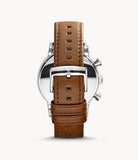 Emporio Armani Men’s Chronograph Quartz Leather Strap White Dial 41mm Watch AR1846
