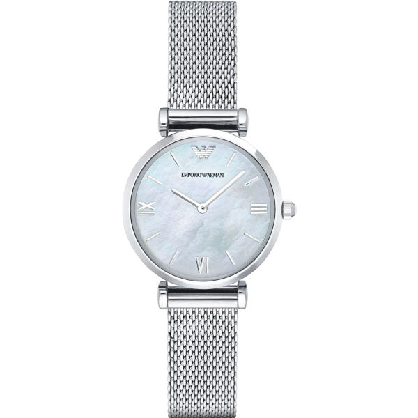Emporio Armani Women’s Analog Stainless Steel Mother of Pearl Dial 32mm Watch AR1955