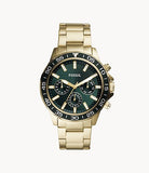 Fossil Men’s Chronograph Quartz Stainless Steel Green Dial 45mm Watch BQ2493