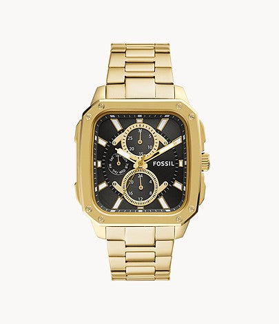 Multifunction Gold-Tone Stainless Steel Watch Hover Image