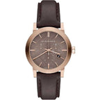 Burberry Unisex Swiss Made Leather Strap Brown Dial 38mm Watch BU9755