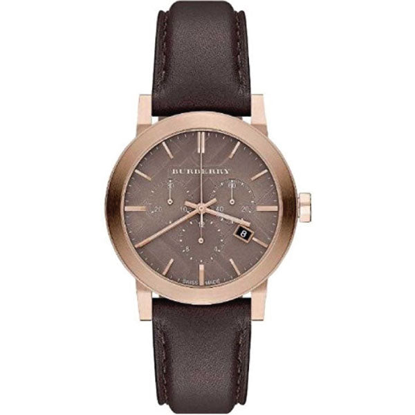 Burberry Unisex Swiss Made Leather Strap Brown Dial 38mm Watch BU9755