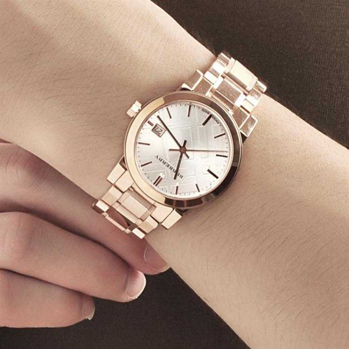 Burberry Women's BU9104 Heritage Rose Gold-Plated Stainless Steel Watch