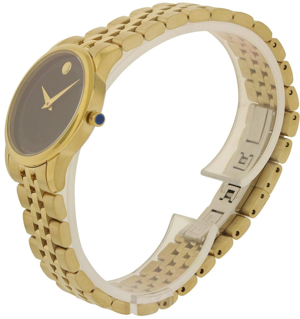 Movado Museum Classic 28mm Gold PVD Stainless Steel Bracelet Swiss Quartz Women's Watch 0607005