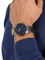 Fossil Neutra Two-Tone Stainless Steel Blue Dial Chronograph Quartz Watch for Gents – FS5706
