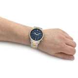 Fossil Neutra Two-Tone Stainless Steel Blue Dial Chronograph Quartz Watch for Gents – FS5706