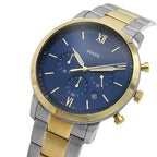 Fossil Neutra Two-Tone Stainless Steel Blue Dial Chronograph Quartz Watch for Gents – FS5706