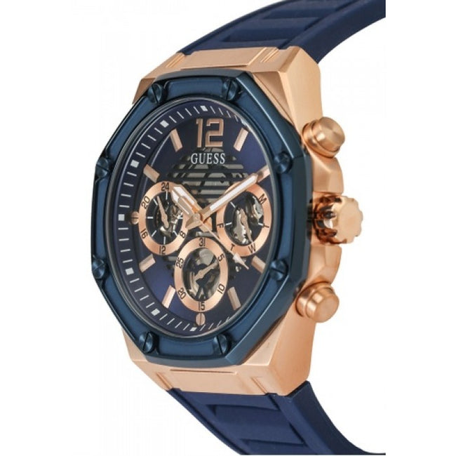 Guess Men’s Quartz Silicone Strap Blue Dial 44mm Watch GW0263G2 Main Image