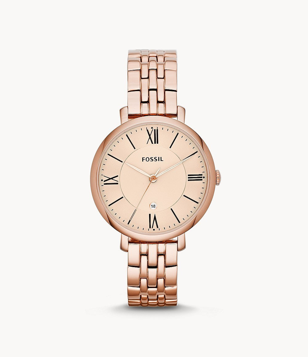 Fossil Women’s Quartz Stainless Steel Rose Gold Dial 36mm Watch ES3435