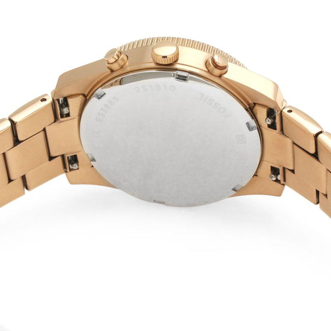 Fossil Women’s Quartz Stainless Steel Rose Gold Dial 40mm Watch ES3885 Main Image
