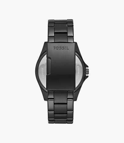 Fossil Women's Riley Quartz Stainless Steel Multifunction Watch, Color: Black Glitz (Model: ES4519)