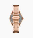 Fossil Women’s Quartz Rose Gold Stainless Steel Rose Gold Dial 37mm Watch ES5106