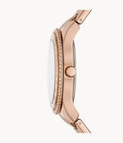 Fossil Women’s Quartz Rose Gold Stainless Steel Rose Gold Dial 37mm Watch ES5106