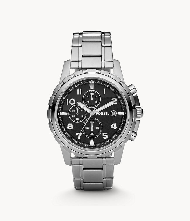 Dean Chronograph Stainless Steel Fossil Watch (Model: FS4542) Hover Image