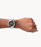 Fossil Men’s Chronograph Quartz Stainless Steel Black Dial 44mm Watch FS4736