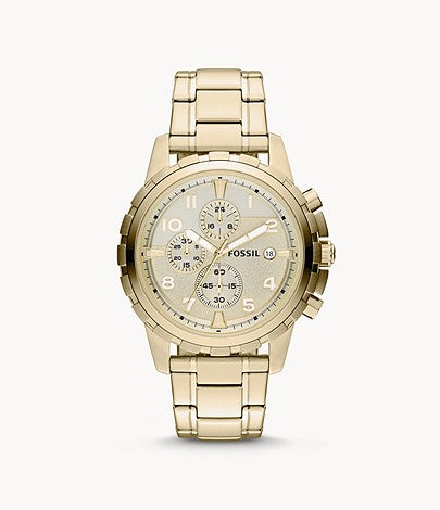 FOSSIL Dean Chronograph Champagne Dial Gold-tone Men's Watch FS4867