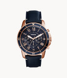 Fossil Grant Sport Chronograph Blue Leather Watch FS5237