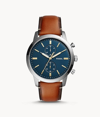 Fossil Analog Blue Dial Men's Watch - FS5279 Hover Image