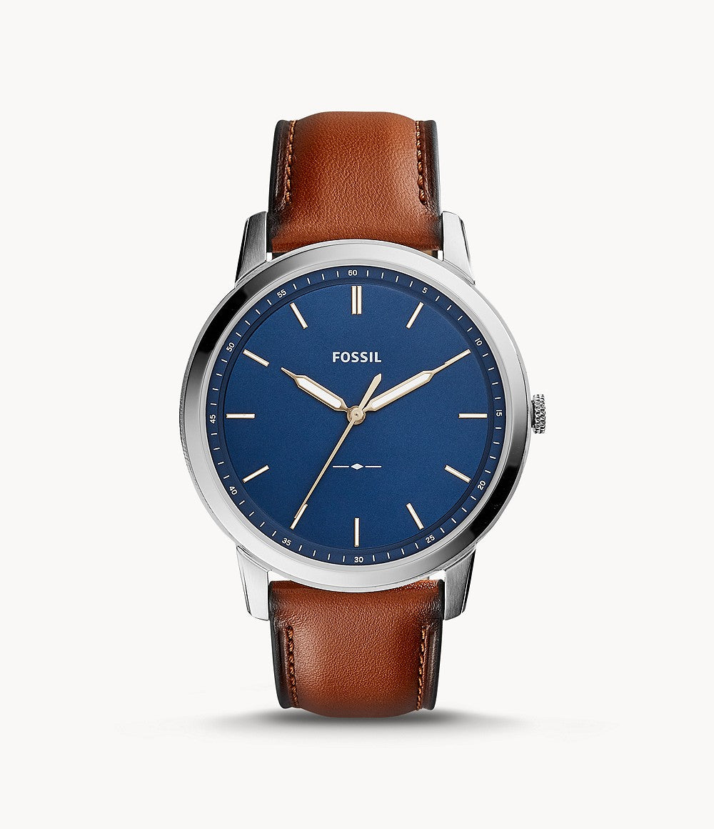Fossil Men's Minimalist Stainless Steel Slim Casual Watch (Model: FS5304)