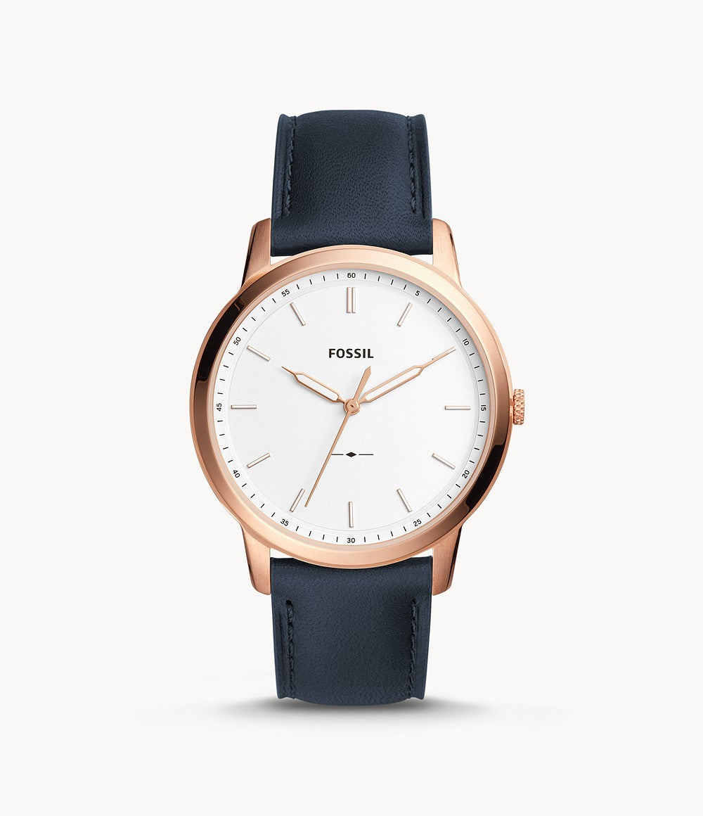 Fossil Men’s Quartz Leather Strap White Dial 44mm Watch FS5371