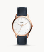 Fossil Men’s Quartz Leather Strap White Dial 44mm Watch FS5371