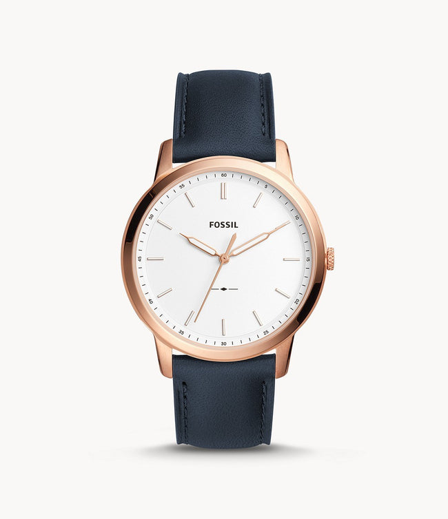 Fossil Men’s Quartz Leather Strap White Dial 44mm Watch FS5371 Hover Image