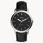 Fossil Men’s Quartz Leather Strap Black Dial 44mm Watch FS5398