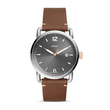 Fossil Men’s Quartz Leather Strap Grey Dial 42mm Watch FS5417