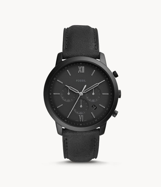 Neutra Chronograph Black Leather Watch (Model: FS5503) Hover Image