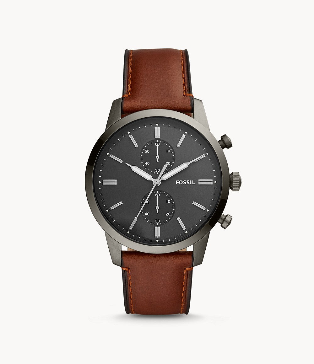 Townsman Chronograph Amber Leather Watch (Model: FS5522)