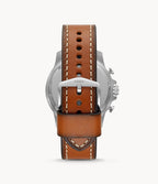 Fossil Men’s Quartz Chronograph Leather Strap Blue Dial 46mm Watch FS5602