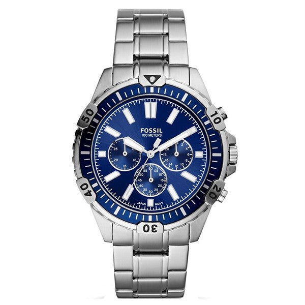 Fossil Men’s Chronograph Quartz Stainless Steel Blur Dial 44mm Watch FS5623