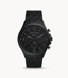 Fossil Men’s Chronograph Quartz Stainless Steel Black Dial 46mm Watch FS5697