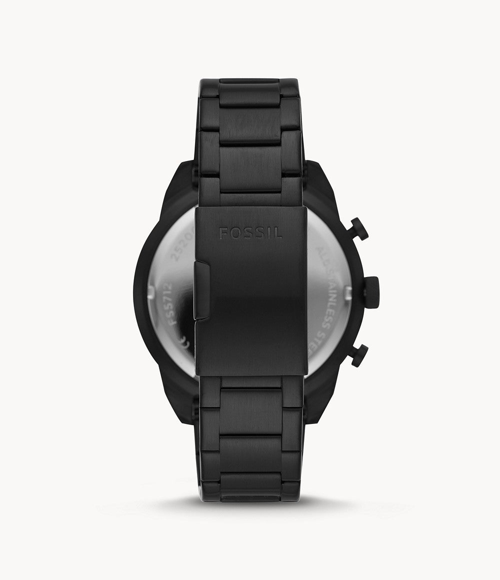 Fossil Men’s Chronograph Quartz Stainless Steel Black Dial 50mm Watch FS5712