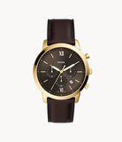 Fossil Neutra Chronograph Brown Leather Watch FS5763