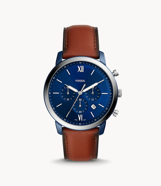 Neutra Chronograph Luggage Leather Watch (Model: FS5791) Hover Image