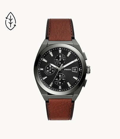 Fossil Men's Everett Stainless Steel Dress Quartz Chronograph Watch FS5799 Hover Image
