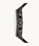 Fossil Men’s Chronograph Quartz Leather Strap Gray Dial 46mm Watch FS5815