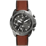 Fossil 44 mm Bronson Chronograph Leather Watch - FS5855