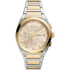 Fossil Men’s Quartz Two-tone Stainless Steel Cream Dial 42mm Watch FS5796 Hover Image