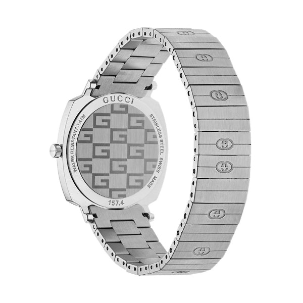 Gucci Women’s Swiss Made Quartz Stainless Steel White Dial 35mm Watch YA157401